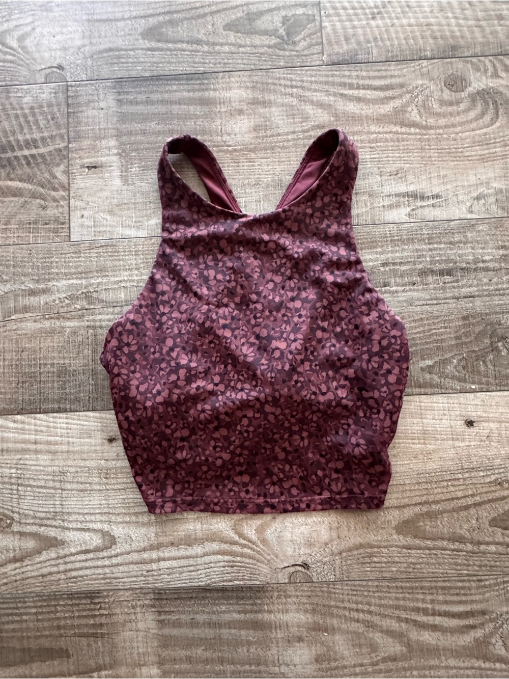 Athleta Dusty Rose Ribbed Crop Tank